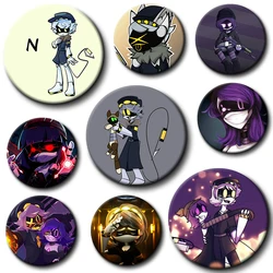 58mm Game Anime Murder Drone N V J Brooches on Backpack Cartoon Badge Cute Dog UZI Killers Enamel Pins Jewelry Accessories Gifts