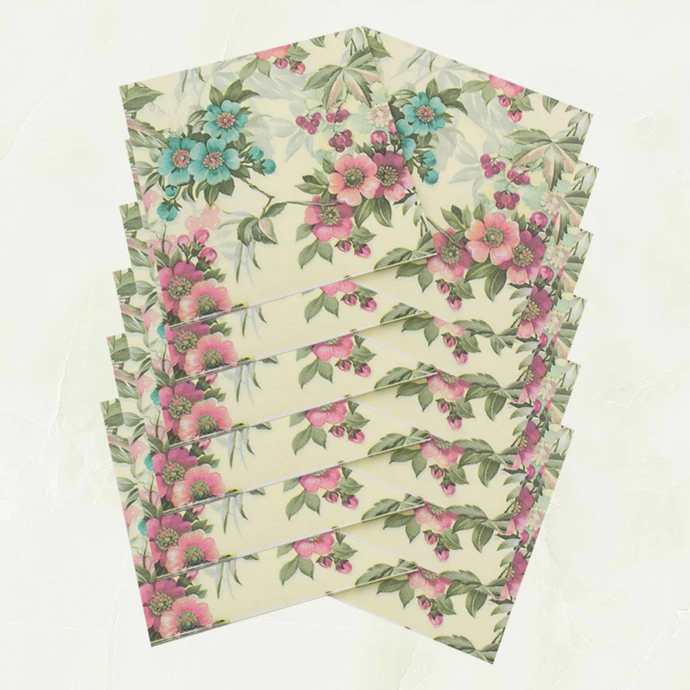 Lot de serviettes en papier, 20 pièces, mouchoirs qualifiée aux pour fête, motifs floraux, fournitures colorées