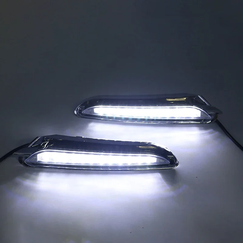 1Pair DRL For Buick Encore Opel Mokka 2012 2013 2014 2015 Daytime Running Lights Fog head Lamp cover Daylight