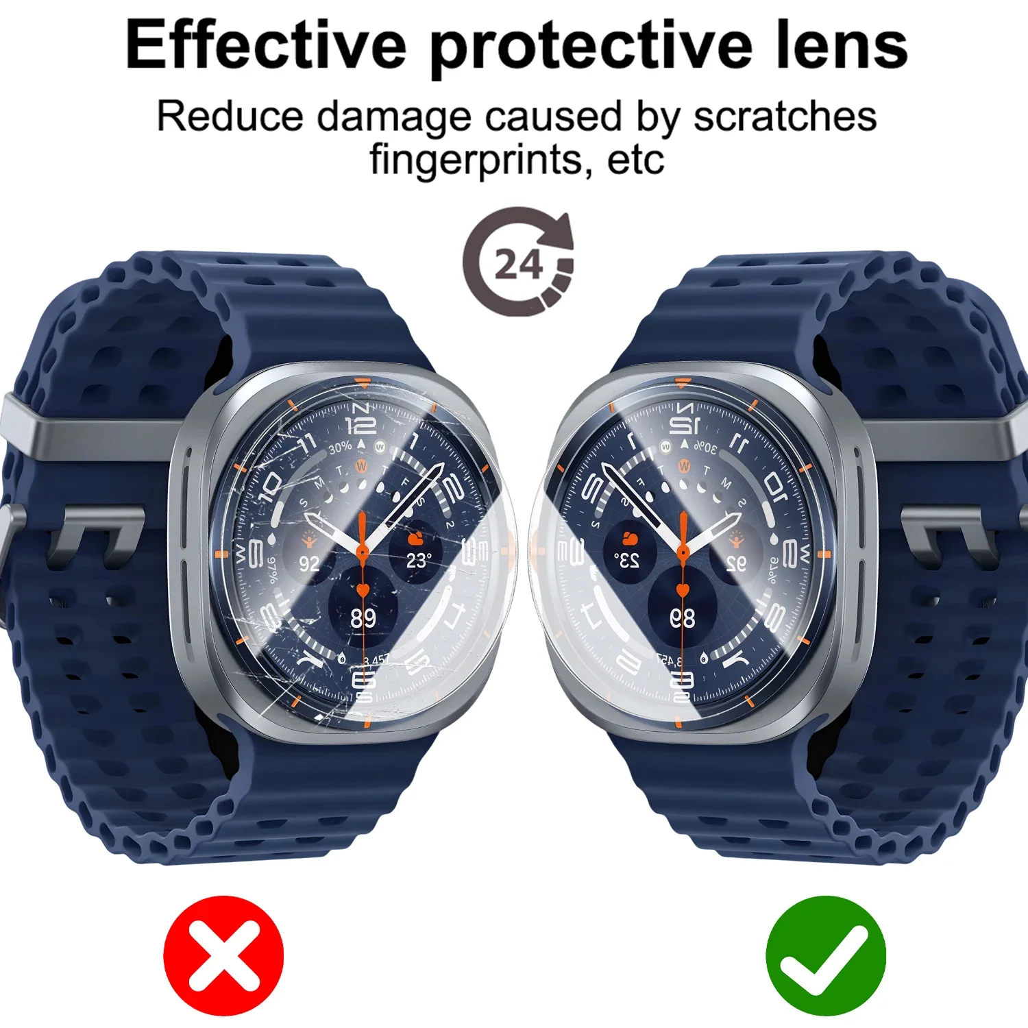 For Samsung Galaxy Watch Ultra 47mm 2025 2024 Screen Protector Auto-alignment Installation Kit Tempered Glass Screen Protector