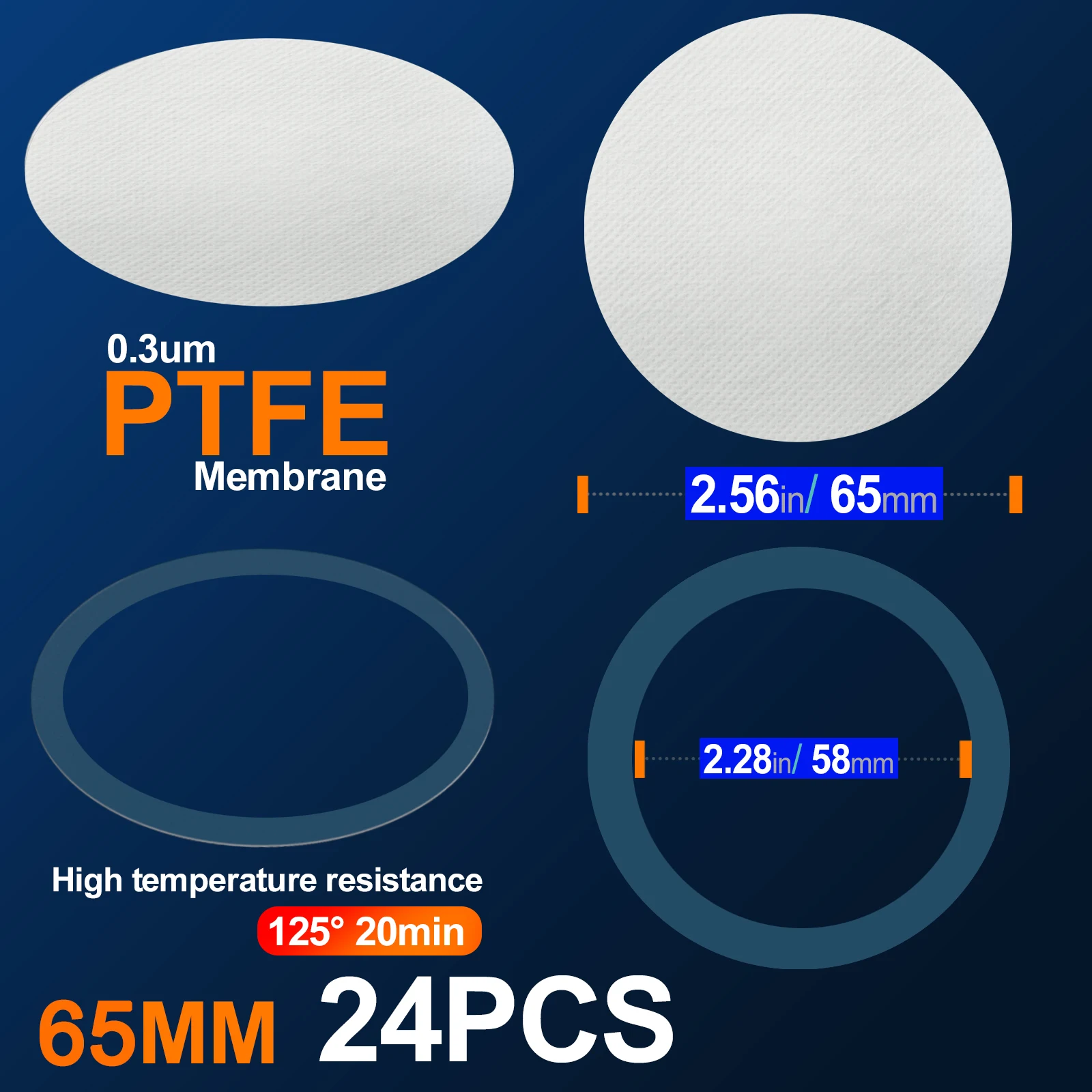 Synthetic Filter Paper Stickers 65mm 82mm 90mm 0.3 μm Filter Disc Mushroom Applied Under for Mushroom Cultivation