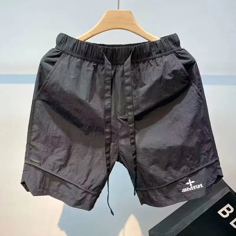

Summer Casual Loose Men's Short Pants Five-Point Beachwear Breathable Polyester Fiber Standard Fit Teenager Fashionable Shorts