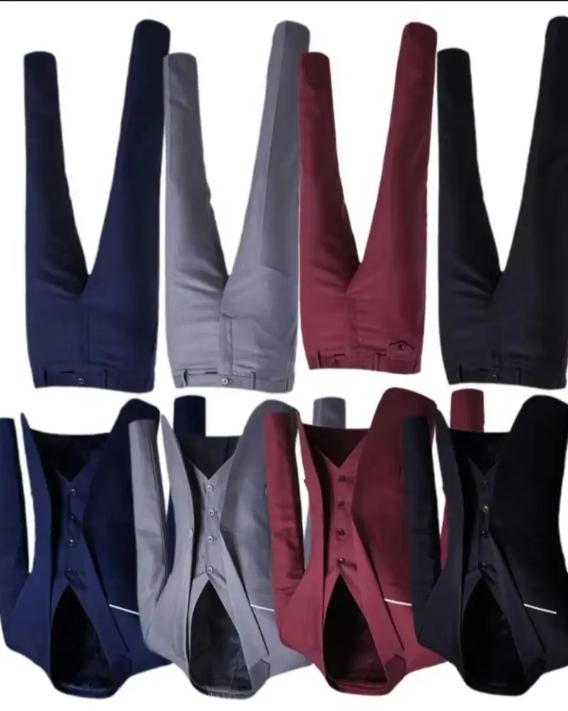 

2026 Мужские пиджаки, комплекты из 3 предметов, формальный пиджак, жилет, брюки, деловой костюм, корейский жилет, пальто, брюки, свадебный элегантный костюм жениха