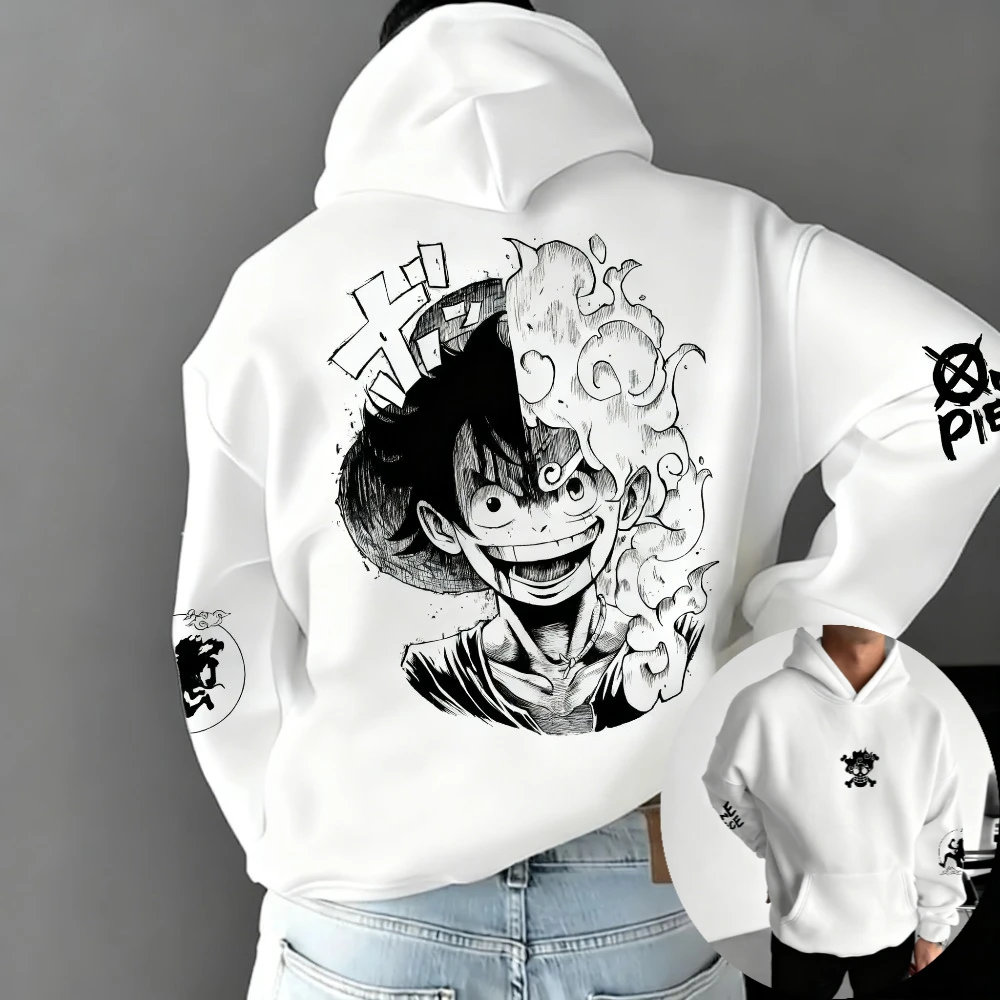 قطعة واحدة للرجال هوديي البلوز القرد د. لوفي أنيمي ربيع الخريف والشتاء الصبي الأساسية طويلة الأكمام الزي الوالدين والطفل