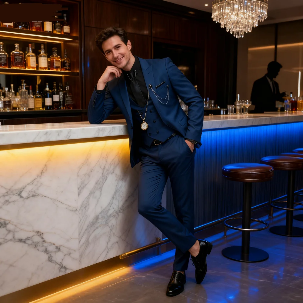 

Формальные однотонные свадебные смокинги для мужчин, наряд для мальчишника, выпускного вечера, наряд для мальчишника, комплект мужской одежды