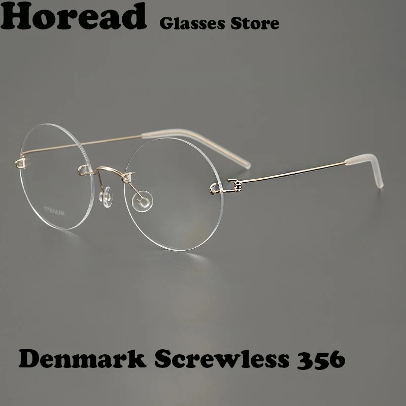 Simple Round Rimless Glasses Frame Men Women Ultralight 6g Brand Designer Personality Eyeglasses Fashion Unique Eyewear