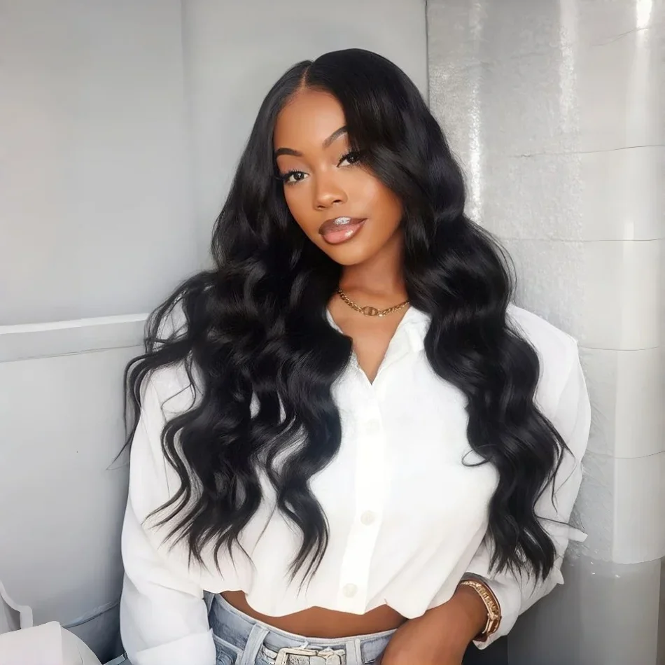 

13X4 13X6 Hd Lace Frontal Wig 190 250 Density Human Hair Wigs 30 40 Inch Body Wave Lace Front Wig Pre Plucked Transparent