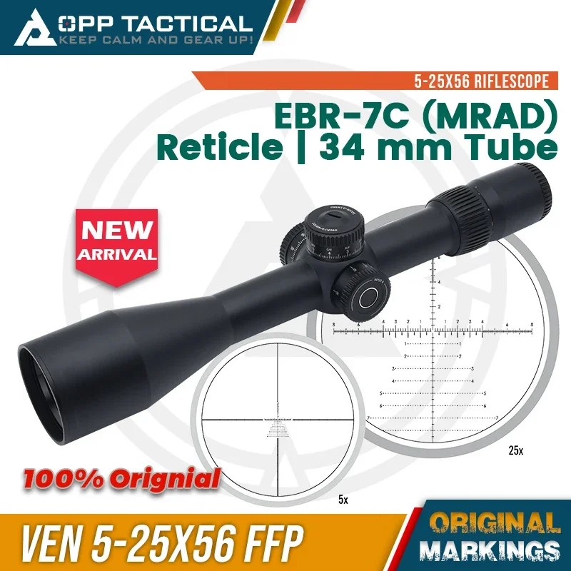 

100% Original Tactical High-end Optics 5-25x56 FFP First Focal Plane Riflescope EBR-7C (MRAD) Reticle Rifle Scope Sight Lunetas