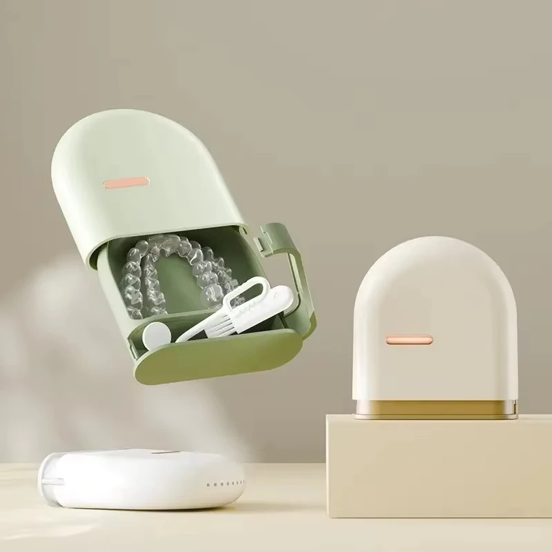 Cute Mini Dental Retainer Box With Storage Slot For Aligner Remover Tool Breathable Mouth Guard Case For Travel And Daily Use - view 3