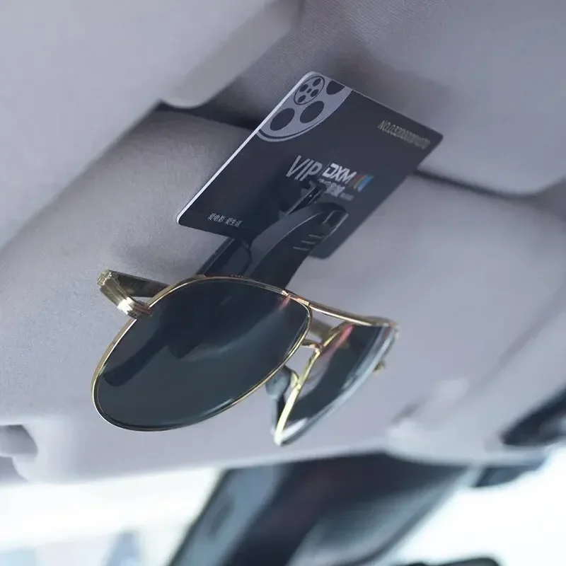 2PCS Universal Car Visor Organizer - Sunglasses/Card/Pen Holder, Sun Visor Clip for Glasses & Tickets (Auto Accessories) image 3
