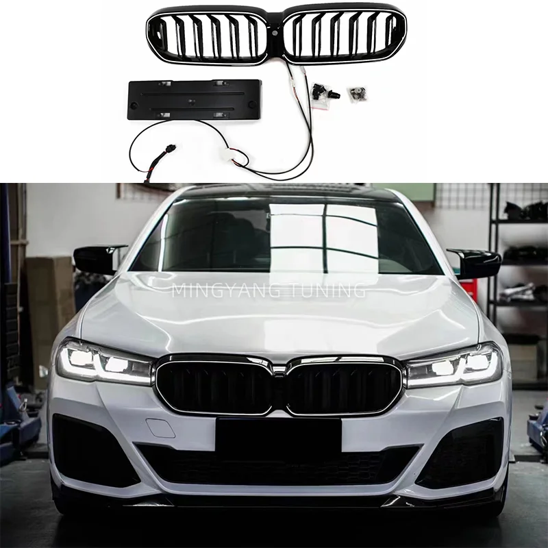 

High quality G30 Led grille 2023 style car grill with light Accessories For BMW 5 Series G30 Lci 540i m550 530i car grills