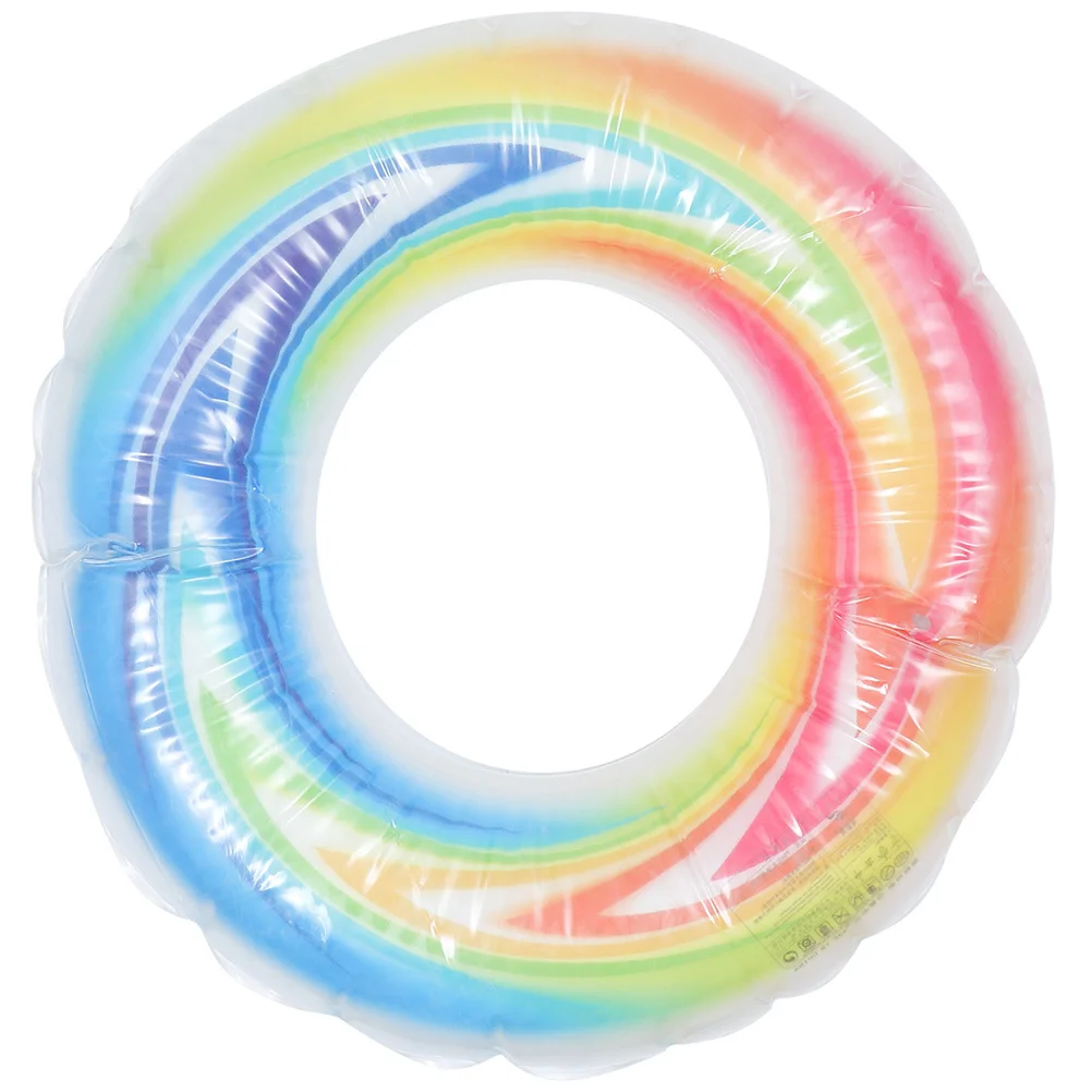 قوس قزح عوامة للسباحة نفخ حمام سباحة أنبوب للبالغين الصيف الشاطئ يطفو في الهواء الطلق المياه متعة الطرف المحمولة البلاستيكية #5