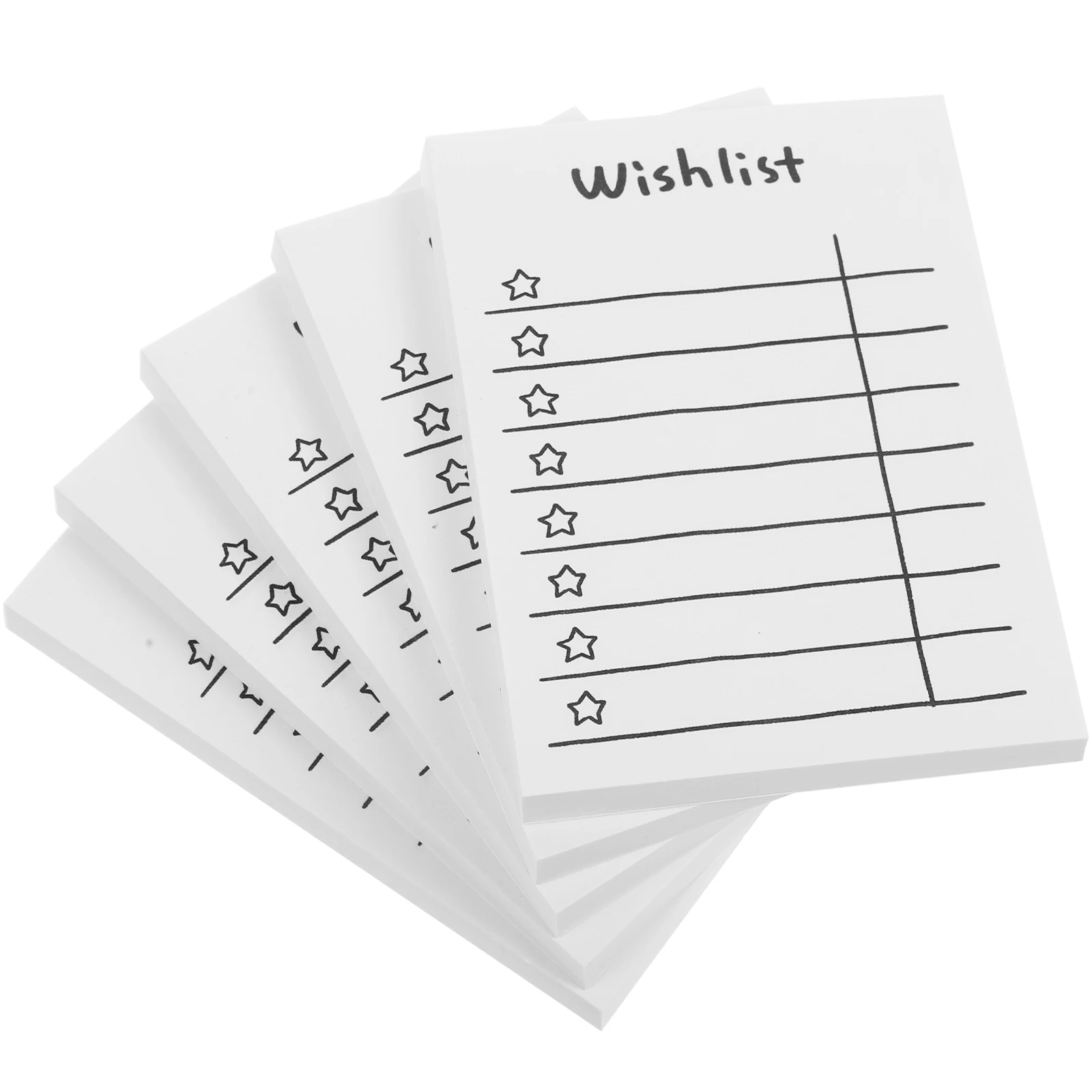 

Note Pads 5 Books Thick Memo Students White Multi function Reading Bookmark Blank Writing Paper Office Accessories Practical