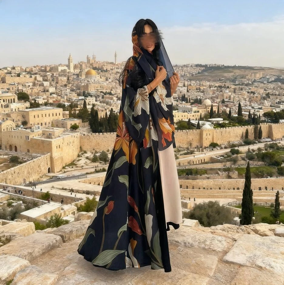 

Ид женский хиджаб абайя шарф с принтом мусульманский кардиган платье вечерние Джалабия Рамадан длинные абайи Vestidos Largos халат марокко кафтан