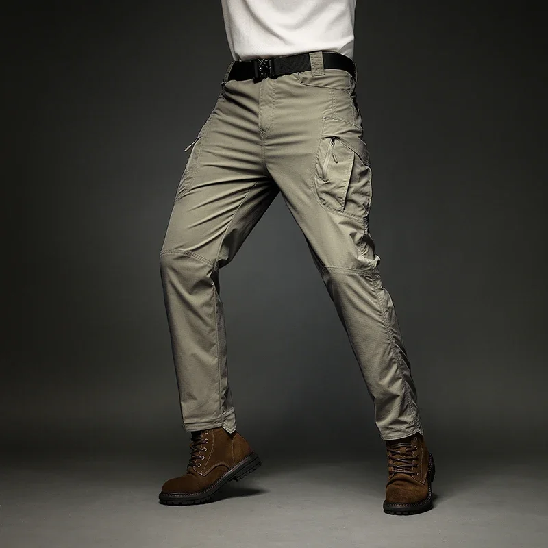 

Men's Outdoor Workwear Wear-resistant Camping Hiking Training Pant Tactical Cargo Pants Casual Trousers Waterproof Multi-Pockets