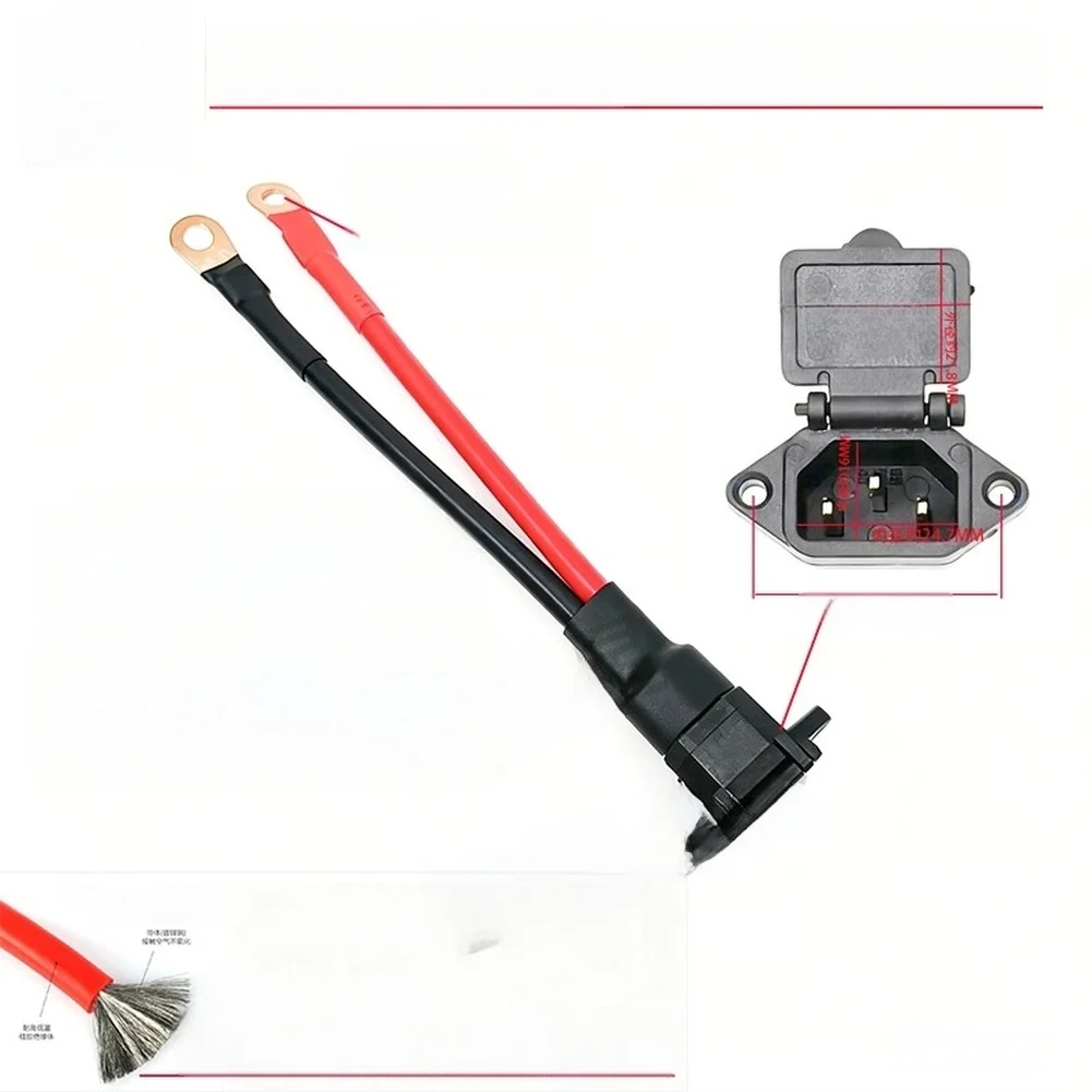 For Outdoor Harsh Environments 50A Power Cord High Temp Cable Extreme Temperature Resistance Thickened Copper Nose