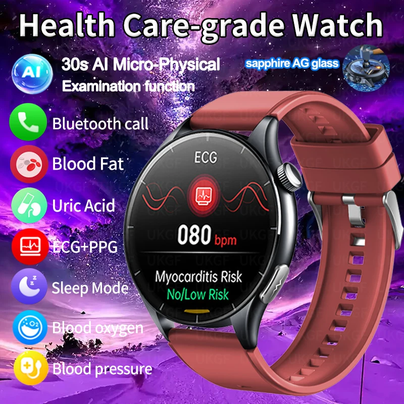 Новинка 2025 года, ЭКГ + PPG, кислота, кровяное давление, кислород в крови, анализ тела, умные часы, монитор здоровья, марические часы, умные часы для мужчин для HUAWEI