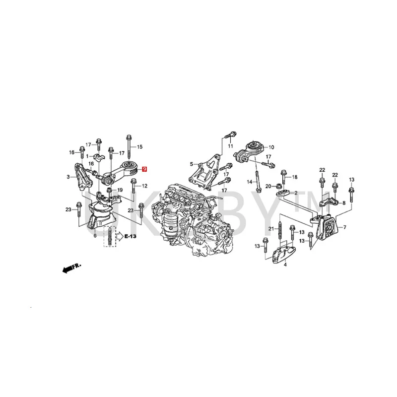 50880-SNA-A01  50880-SNA-A02 FA1/C14 Wave box suspension adhesive MT