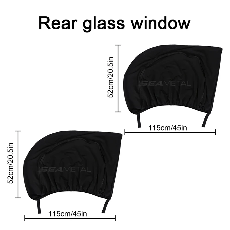 SEMETAL Auto Fenster Schatten Seite Fenster Sonne Schatten Atmungsaktive Mesh Mit Reißverschluss Auto Fenster Bildschirm Abdeckungen Universal Fit für Mos autos