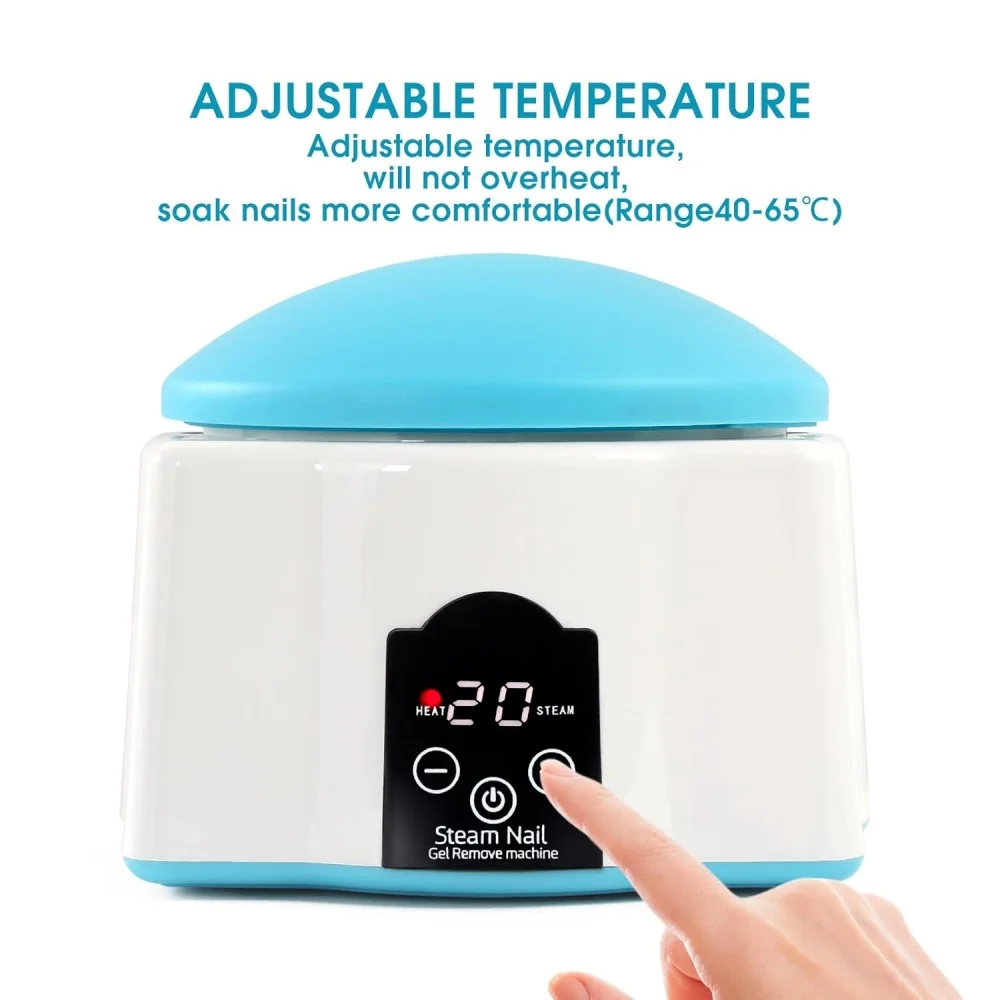 Kit macchina per la rimozione dello smalto a vapore per la rimozione dello smalto per unghie in gel Dispositivo portatile per la rimozione dello smalto a vapore per lo smalto