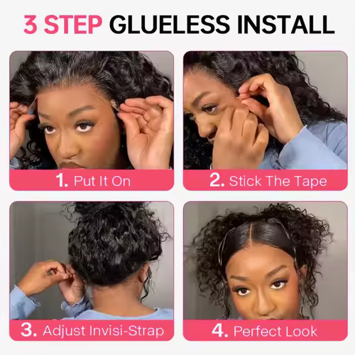 360 HD Full Lace Front Wigs Curly Wig Real Human Hair Pre Plucked Deep Wave Invisible Strap Glueless Wig Water Wave Lace Frontal - Image 5