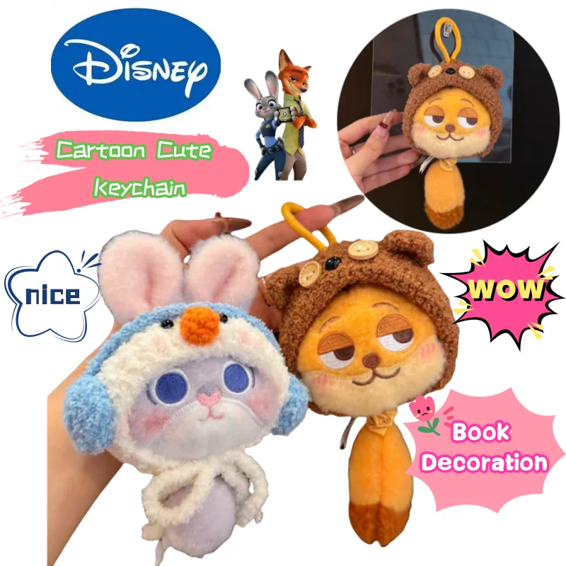 

Disney Judy Hopps Nick Wilde, высокая цветовая цена, персонализированный креативный школьный рюкзак, плюшевое украшение, милая кукла с героями мультфильмов, брелок для пары