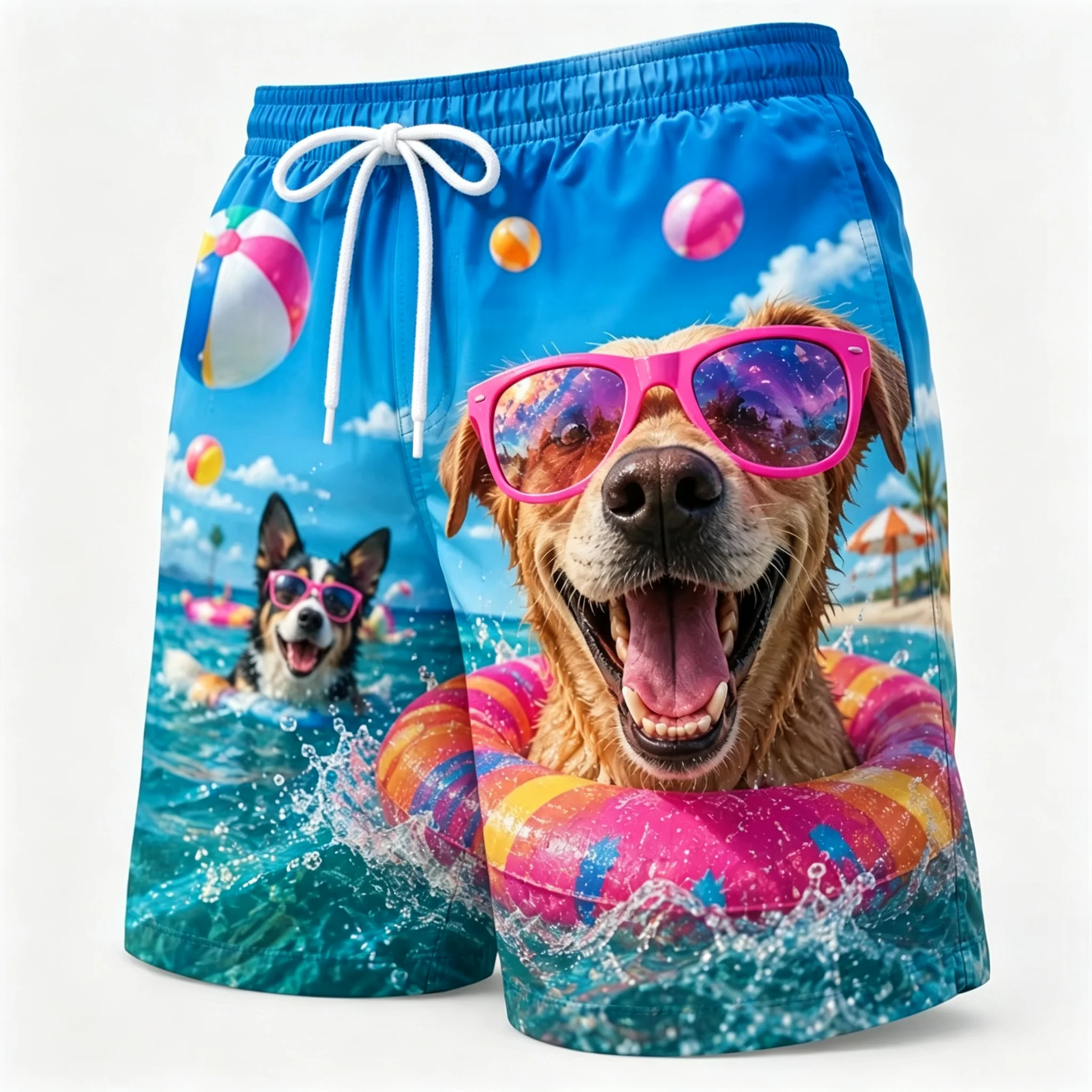 Hip Hop Freestyle Cool Animal Funny Swim Trunks for Men Summer Outdoor Surfing Quick Dry Board Shorts Personality Swimwear