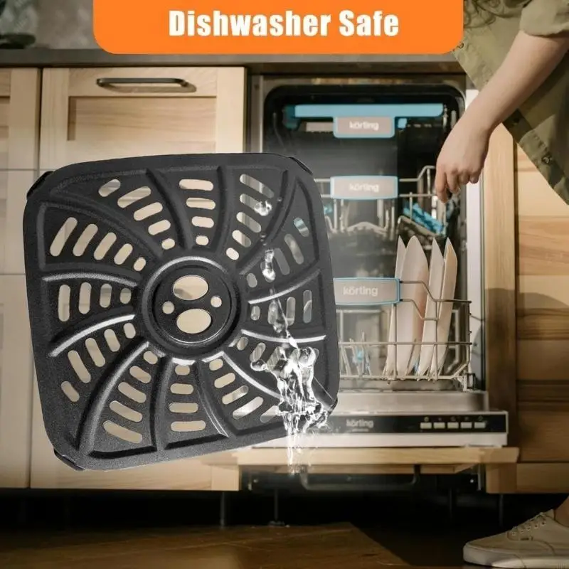 Friggitteri quadrati J6PE FRIGAMENTO METALE METALE FRIVILI ALL'AIRO COUCINA PIASTO A NASTERE PER FRIVERE A 6QT