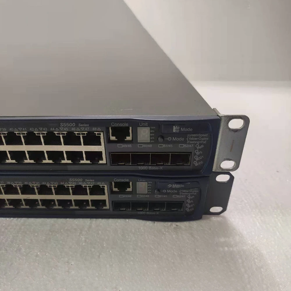 1 peça para h3c 48 portas gigabit poe alimentado 4sfp núcleo de porta óptica interruptor de três camadas S5500-52C-PWR-EI