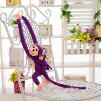 Big 70cm Hanging Long Arm Monkey From Arm To Tail Soft Plush Doll Baby Toys Colorful Doll Toy For Kids Birthday Gifts Home Decor