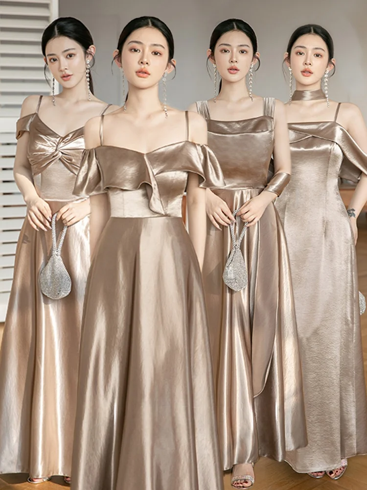 

Элегантное свадебное платье Ele Maidsmaid Dr класса люкс, А-силуэт, длинная юбка, наряд для подружек невесты, повседневное, из полиэстера