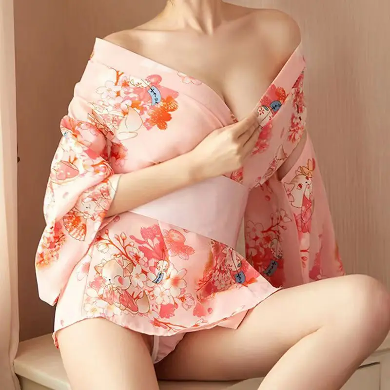 New Sexy Nightdress Cosplay Japanese Kimono Uniform Erotic Temptation Exotic Costumes Sex Lingerie Women Cosplay Short Dress