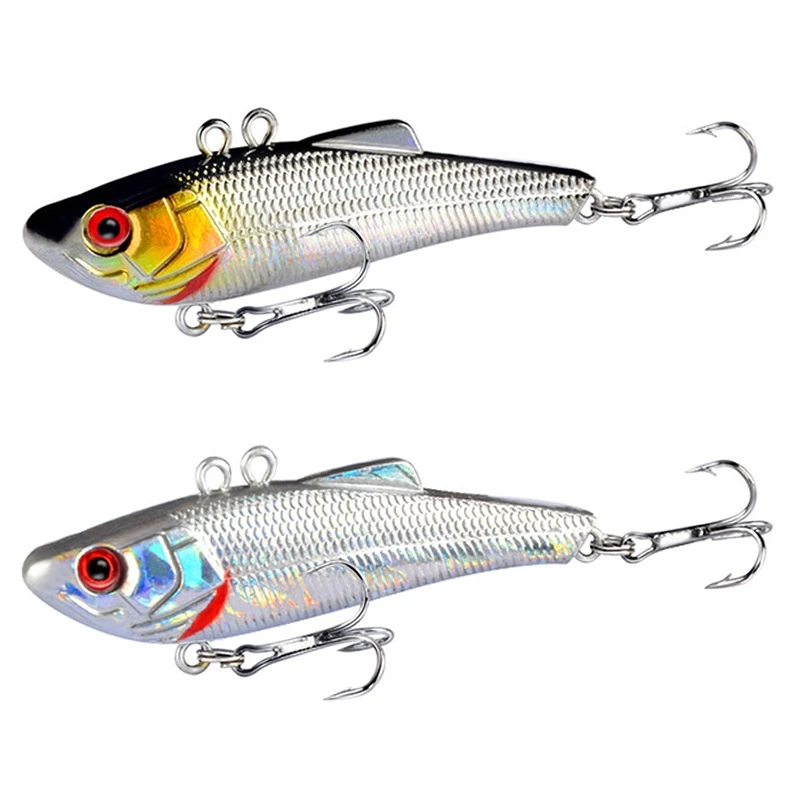 1PCS VIB Fishing Lure Swim Minnow Wobbler Hard Bait 7cm 7g Artificial Crankbait Winter Sea Fishing Bass Diving Swivel Bait