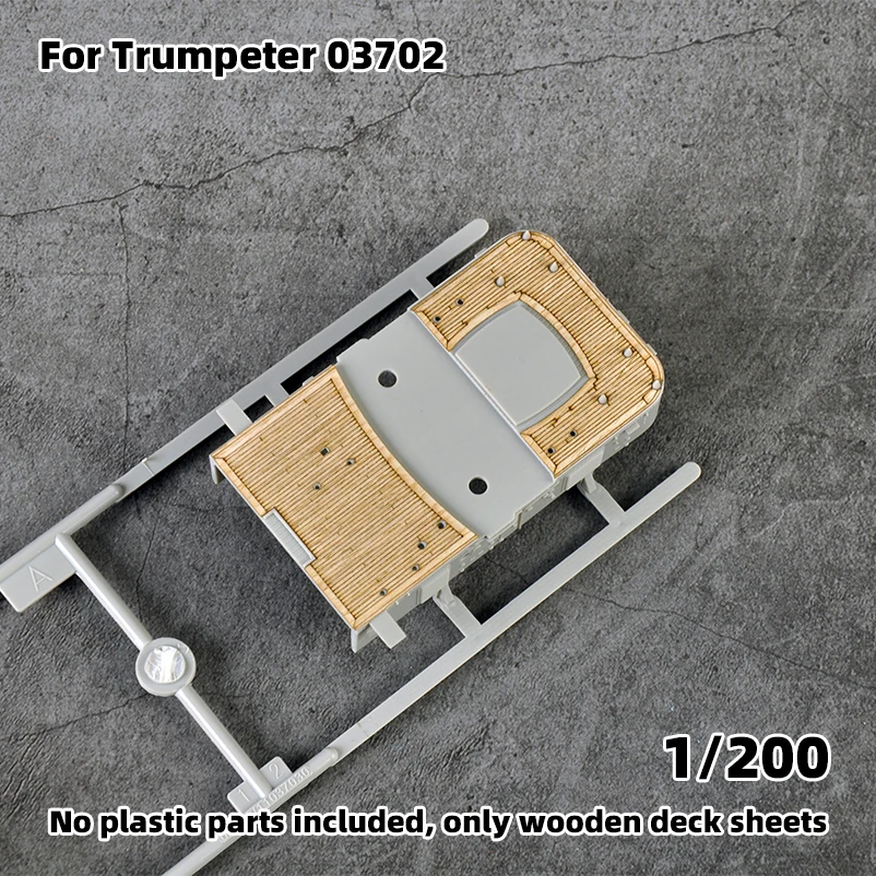 Modell-Upgrade-Teile: Lasergeschnittene Holzdeckplatte mit selbstklebender Ankerkette für TRUMPETER 05711 03702 Bismarck 1/200 1/700 – Detail 4