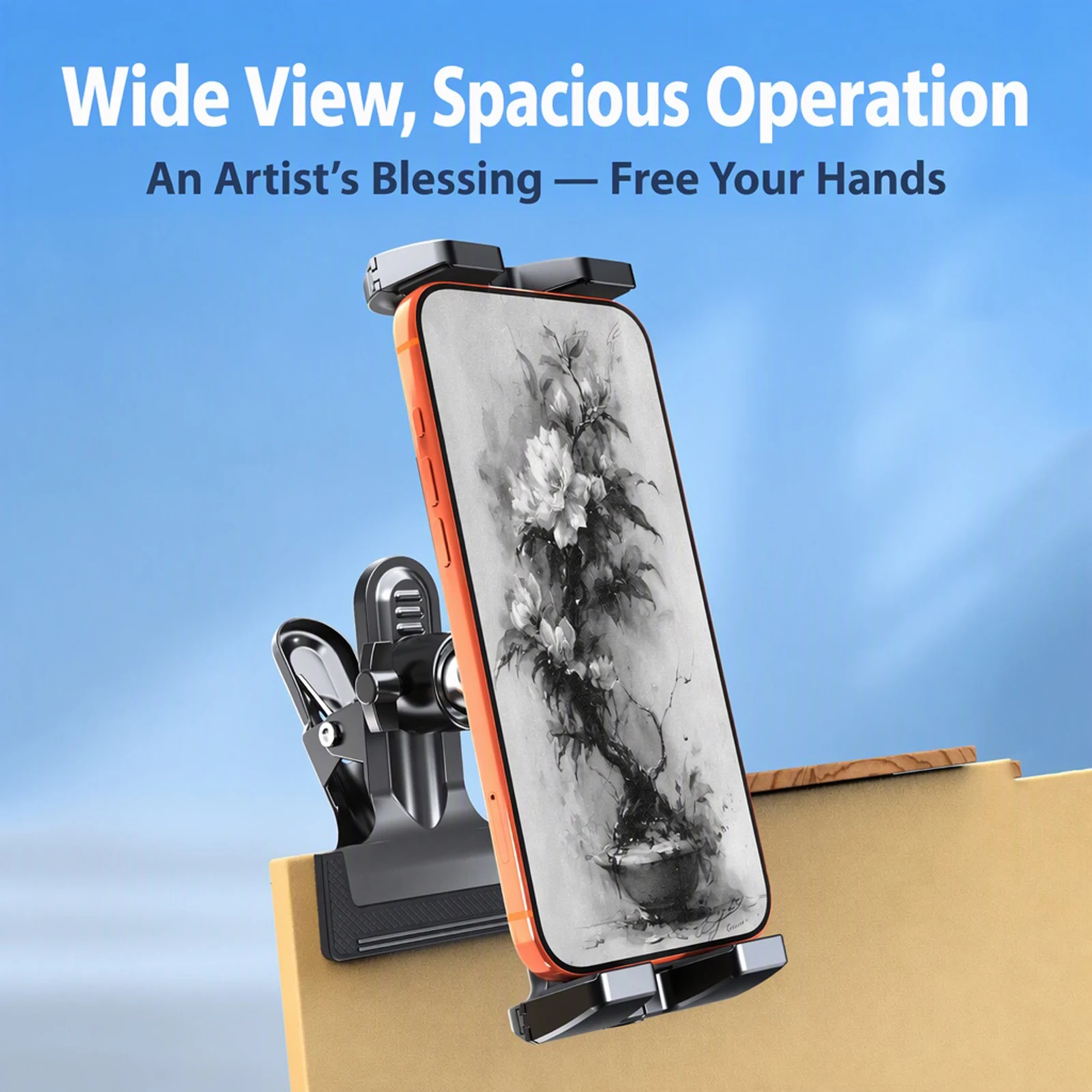 Ball Head Drawing Board Clip for IPad Phone Tablet Art Tracing Sketch Studio Holder