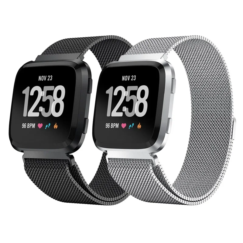 Multicolor Stainless steel magnetic strap for Fitbit versa1/2 lite replacement watch band mesh loop