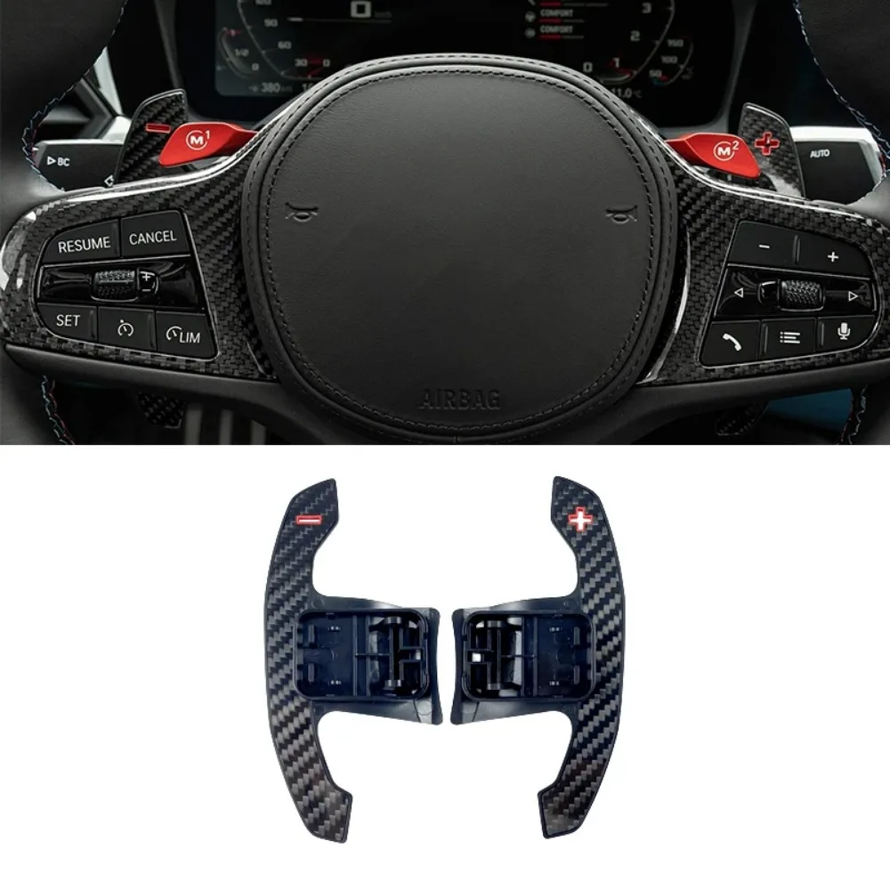 For BMW M3 M4 X5M F10 F22 F30 F80 G80 G42 Carbon Fiber Car Steering Wheel Control Shift Paddle Extension Replacement Accessories