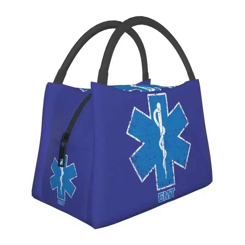 Emt Star Of Life Resuable Lunch Boxes Paramedic Ambulance Cooler Thermal Food Insulated Lunch Bag Office Work Pinic Container