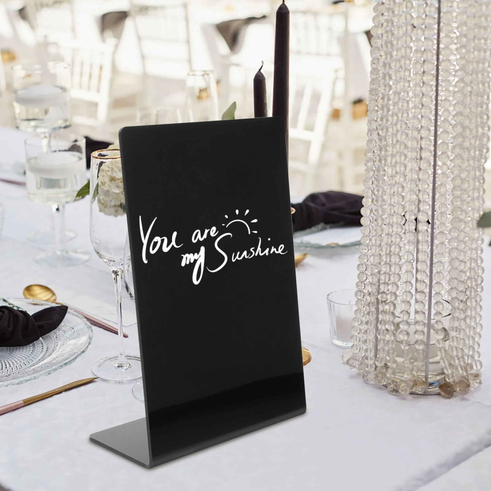 

Acrylic Hand Small Blackboard Chalk Sign A5 Mirror Erasable Desk Decor Mini Blackboard Signs Kitchen Menu Board Tags