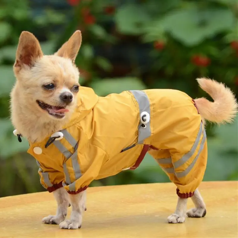 Ropa impermeable para perros pequeños, abrigos de lluvia para mascotas, chaqueta para cachorros, Yorkie, Chihuahua, productos para mascotas, 30S2