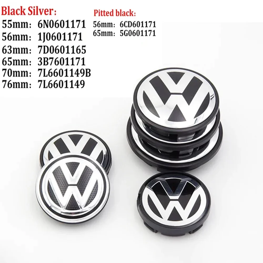 4pcs 55mm 56mm 65mm 70mm Car Wheel Center Hub Caps Cover for VW Volkswagen Golf Polo Passat Touran CC B5 B6 B7 Jetta accessories view 2