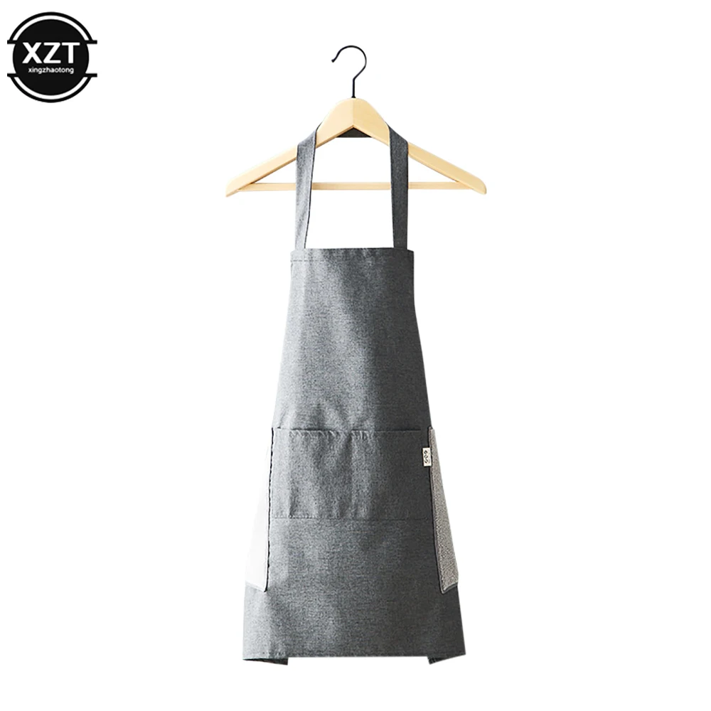 Anti Fouling Apron With Pockets And Sleeveless Restaurant Waiter Kitchen Cooking And Baking Minimalist Fashion Apron Hand-wiping