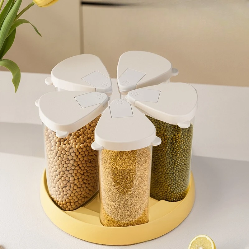 Grains storage box rotating rice bucket household 2026 new food grade grain moisture-proof storage tank sealed bucket