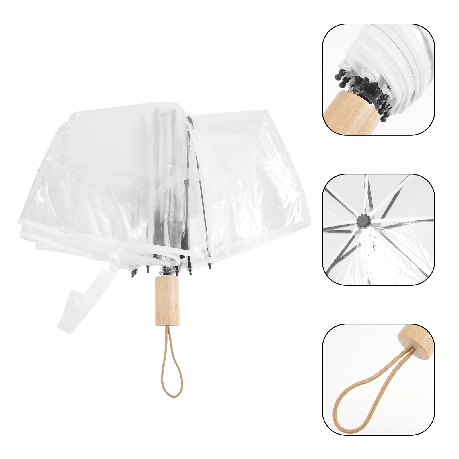 Fully Automatic Ten-bone Folding Transparent Umbrella Umbrellas for Rain Lightweight