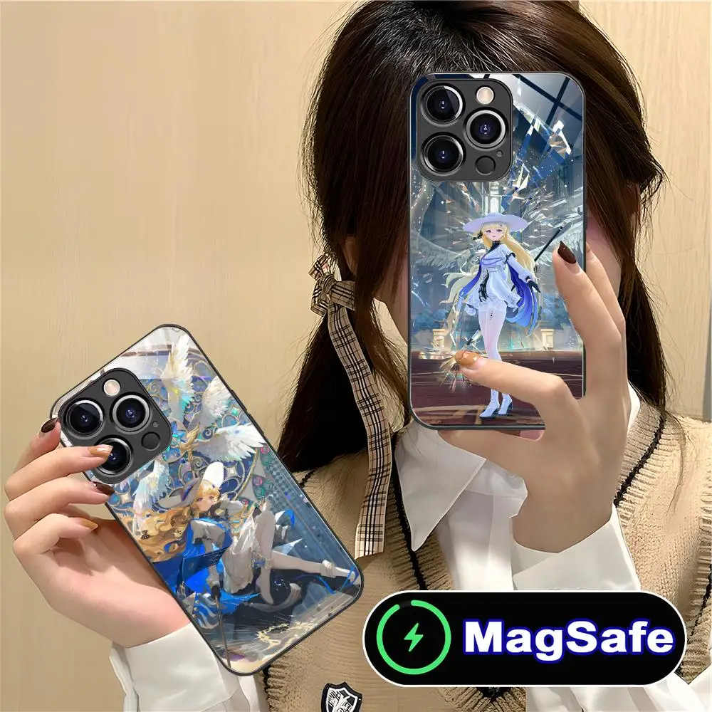 위쳐링 웨이브 피비 아이폰 16 15 14 13 12 11 프로 맥스 플러스 미니 맥세이프 글래스 컬러 프린팅 예쁜 스마트폰 케이스