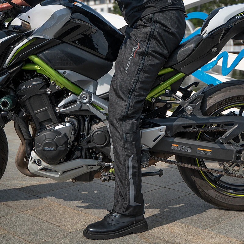 Men Motorcycle Windproof Pants Fall-proof  Winter Motorcycle Riding Pants Detachable Warm Cotton Liner Quick-release Pants