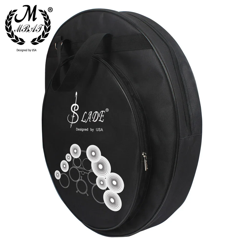 M MBAT Cymbal Gig Bag Percussion Instrument Accessories Music Tool Backpack with Removable Interlayer For Cymbal and Drum Sticks