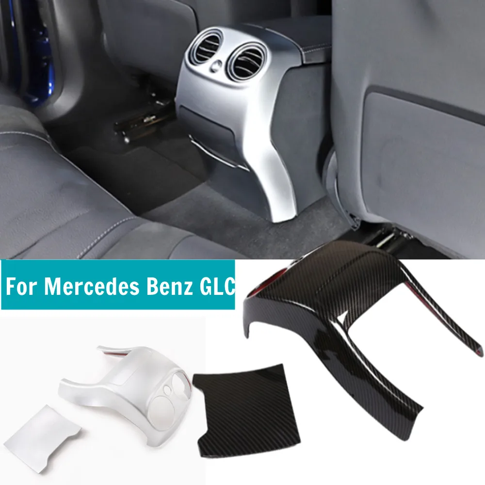 

ABS Car Styling Rear Air Conditioning Outlet Vent Decorative Frame Trim Covers Sticker For Mercedes Benz GLC X253 2016-2021
