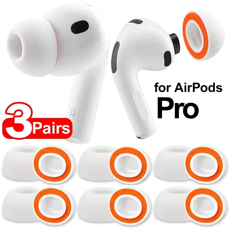 1 paire d'embouts d'oreille de remplacement en mousse à mémoire de forme S/M/L pour Apple AirPods Pro 2 1, coussinets d'oreille en éponge douce, capuchons en silicone, accessoires