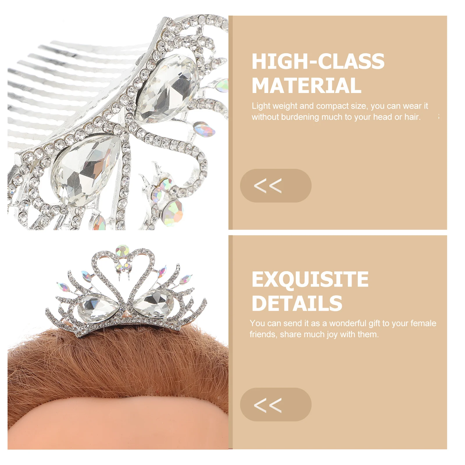 

1 Piece Swan Crown for Women Bridal Tiara Wedding Headpiece Female Alloy Jewelry Elegant Party Accessory Bride Headdress Girls